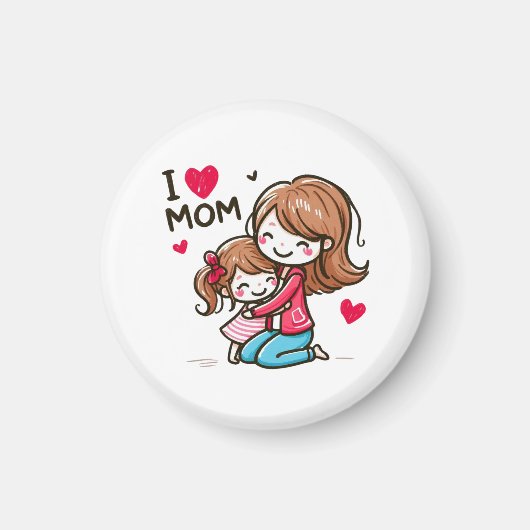 Moederdag Gift | Ik hou van mama Magneet (Voorkant)