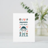 Moederdag Gift | Ik hou zoveel van mama Briefkaart (Staand voorkant)