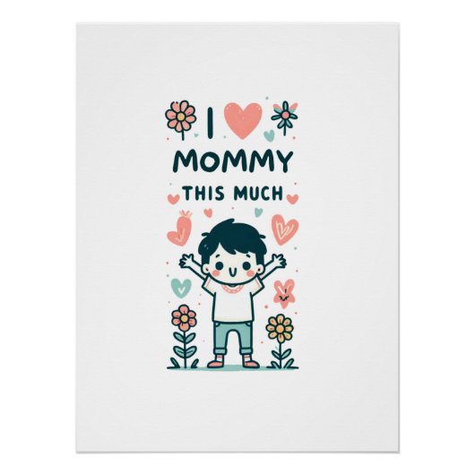 Moederdag Gift | Ik hou zoveel van mama Perfect Poster (Voorkant)