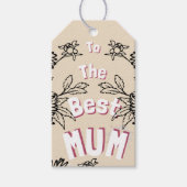 Moederdag Gift Label met Floral Mum Theme Cadeaulabel (Voorkant)