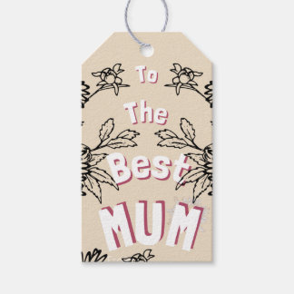 Moederdag Gift Label met Floral Mum Theme Cadeaulabel