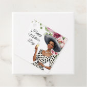 Moederdag Gift Labels - Brown-skinned Lady (In situ)
