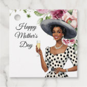 Moederdag Gift Labels - Brown-skinned Lady (Voorkant)
