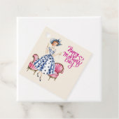 Moederdag Gift Labels - Dame met twee champagnes (In situ)