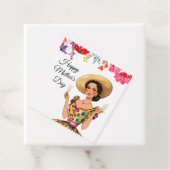 Moederdag Gift Labels - Dame met vlekkerige jurk (In situ)