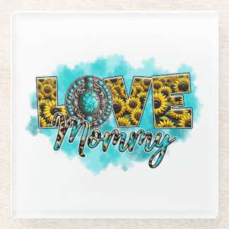 Moederdag Gift | Love Floral Mama Glazen Onderzetter