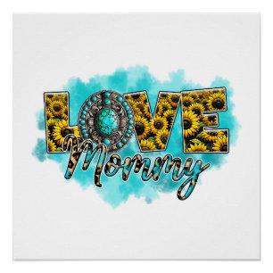 Moederdag Gift Love Floral Mama Perfect Poster