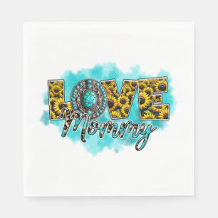 Moederdag Gift Love Floral Mama Servet