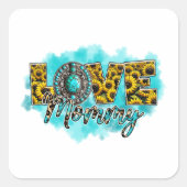 Moederdag Gift | Love Floral Mama Vierkante Sticker (Voorkant)