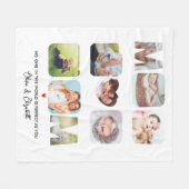 Moederdag Gift Ma Birthday Familie Foto Aangepast Fleece Deken (Voorkant (Horizontaal))