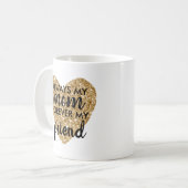 moederdag Gift Ma Heart Gold Glitter Cute Quote Koffiemok (Voorkant links)