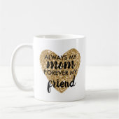 moederdag Gift Ma Heart Gold Glitter Cute Quote Koffiemok (Links)