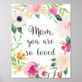 Moederdag Gift, Mam Wall Art, mam Poster (Voorkant)