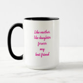 Moederdag Gift Mama Dochter Hot Pink Quote Mok (Links)