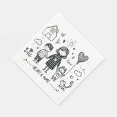 Moederdag Gift | Mama hart van thuis Servet (Hoek)
