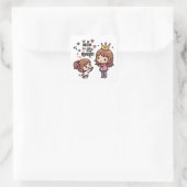 Moederdag Gift | Mama is mijn koningin Vierkante Sticker (Tas)