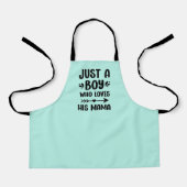 Moederdag Gift Mama zoon bijpassende keuken Schort (Voorkant)