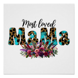 Moederdag Gift Meest geliefde mama Perfect Poster