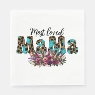Moederdag Gift   Meest geliefde mama Servet
