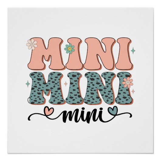 Moederdag Gift | Mini Floral Perfect Poster (Voorkant)