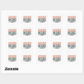 Moederdag Gift | Mini Floral Vierkante Sticker (Vel)