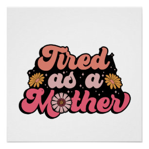 Moederdag Gift Moe als moeder Perfect Poster