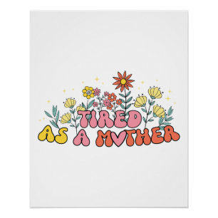 Moederdag Gift Moe als moeder Perfect Poster