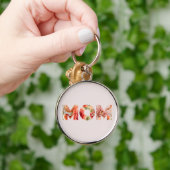 Moederdag Gift Moeder Bloemen Lettertype Sleutelha Sleutelhanger (Hand)