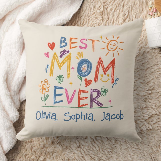 Moederdag Gift, op maat beste moeder ooit Kussen (Deken)