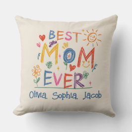 Moederdag Gift, op maat beste moeder ooit Kussen