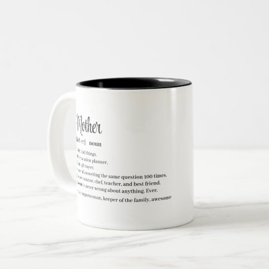 Moederdag Gift Personalized Ma Definition Mok (Voorkant links)