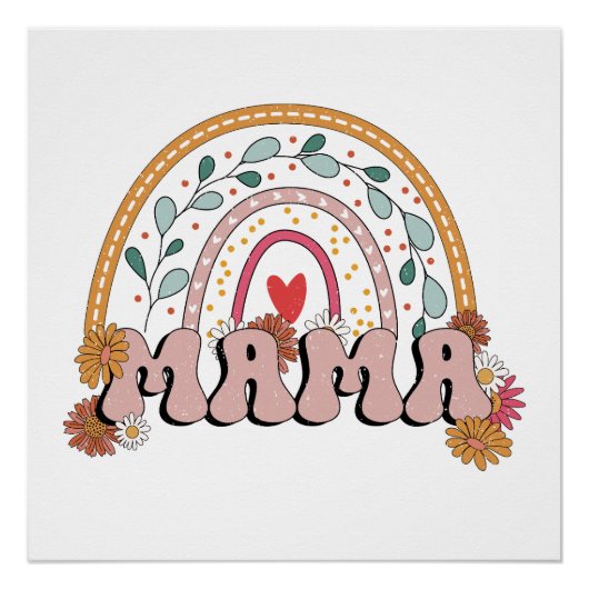 Moederdag Gift | Rainbow Mama Perfect Poster (Voorkant)