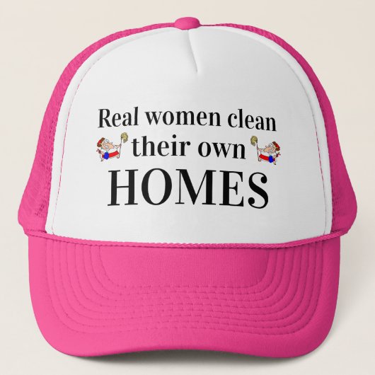 Moederdag Gift REAL VROUWEN SCHOONEN HUN EIGEN HUI Trucker Pet (Voorkant)