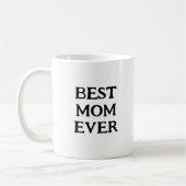 Moederdag Gift, Super Mam, Zwart-wit Koffiemok (Links)
