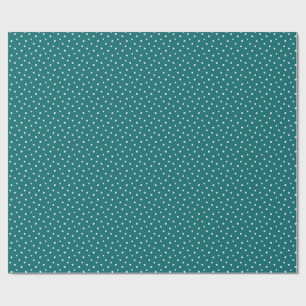 Moederdag Gift   Tiny Daisies op Blauwgroen Cadeaupapier