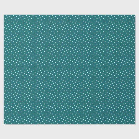 Moederdag Gift | Tiny Daisies op Blauwgroen Cadeaupapier (Vlak)