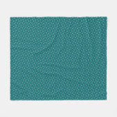 Moederdag Gift | Tiny Daisies op Blauwgroen Fleece Deken (Voorkant (Horizontaal))