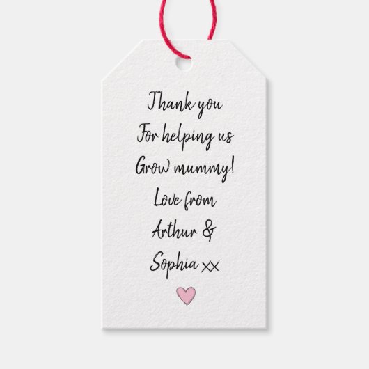 Moederdag Gift Two-Tone Cadeaulabel (Voorkant)