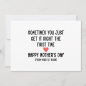 Moederdag Gift Van Eerste Geboren Gift Voor Moeder Kaart (Voorkant)
