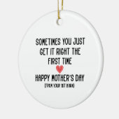 Moederdag Gift Van Eerste Geboren Gift Voor Moeder Keramisch Ornament (Links)