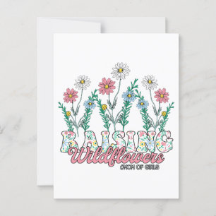 Moederdag Gift   Wildflower opvoeden moeder van me Briefkaart