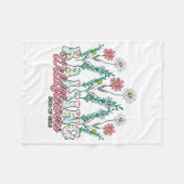 Moederdag Gift | Wildflower opvoeden moeder van me Fleece Deken (Voorkant (Horizontaal))