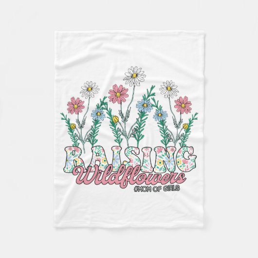 Moederdag Gift | Wildflower opvoeden moeder van me Fleece Deken (Voorkant)