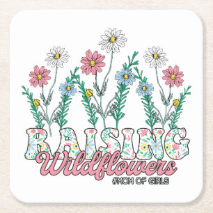 Moederdag Gift Wildflower opvoeden moeder van me Kartonnen Onderzetters