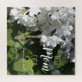 Moederdag Gift Wit Lila Fotopuzzel Legpuzzel (Horizontaal)