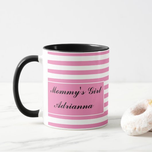 Moederdag Gifts Mama's Meisje Gepersonaliseerd Sch Mok (Met donut)