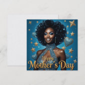 Moederdag Glam Rock Parel Simmer Card Feestdagenkaart (Voorkant / Achterkant)