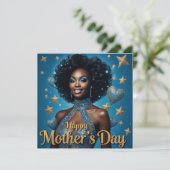 Moederdag Glam Rock Parel Simmer Card Feestdagenkaart (Staand voorkant)