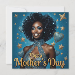 Moederdag Glam Rock Parel Stoomkaart Feestdagenkaart