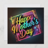 Moederdag Glam Rock Parel Stoomkaart Feestdagenkaart (Voorkant / Achterkant)